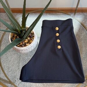 H&M Navy Nautical Shorts with gold buttons Size M
